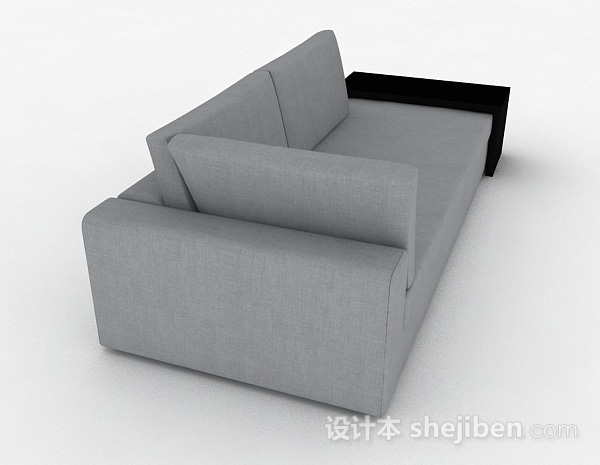 设计本灰色单人沙发3d模型下载