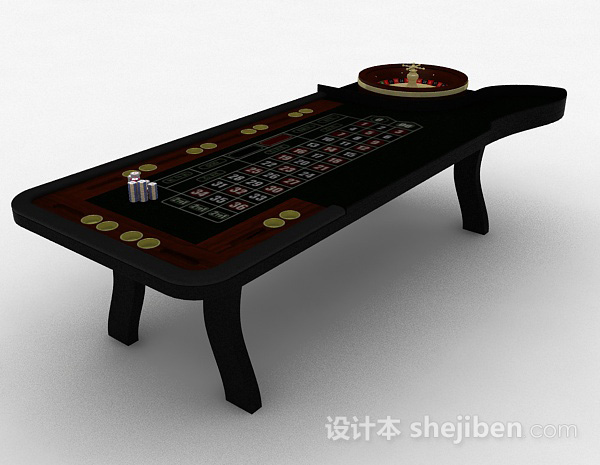 黑色赌桌3d模型下载