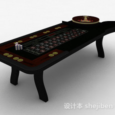 黑色赌桌3d模型下载