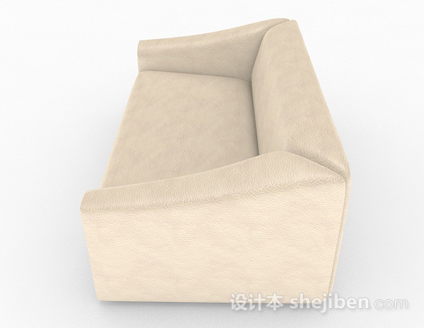 设计本浅棕色单人沙发3d模型下载