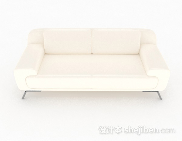 现代风格白色双人沙发3d模型下载