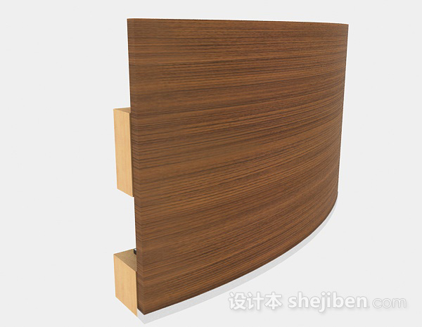 设计本简约木质书柜3d模型下载