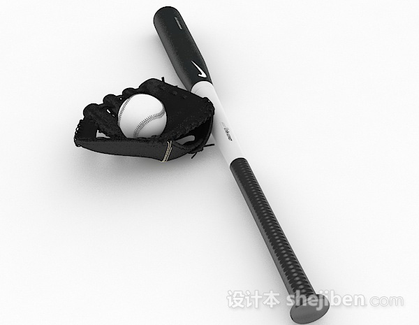 设计本黑白双色棒球款3d模型下载