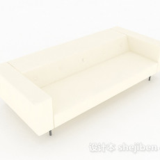 米黄色双人沙发3d模型下载