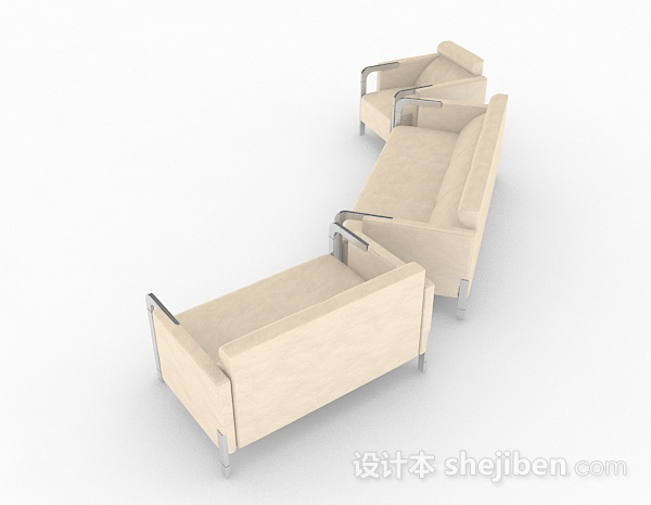 设计本家居简约组合沙发3d模型下载
