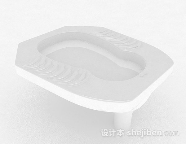 设计本白色卫生间蹲厕3d模型下载