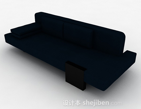 现代风格蓝色双人沙发3d模型下载