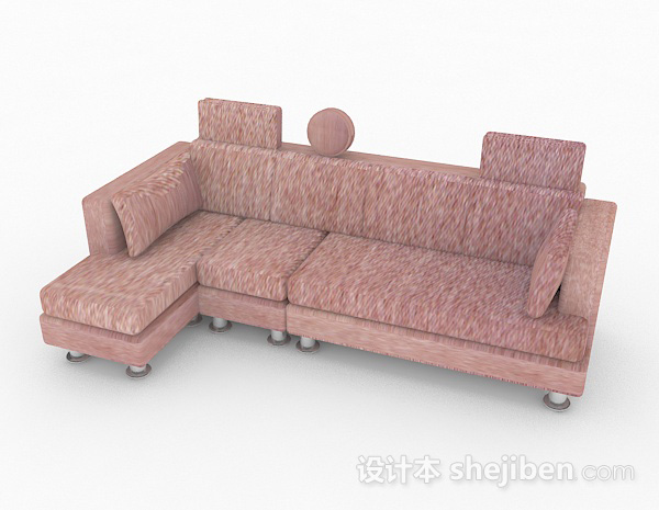粉色多人沙发