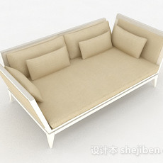 浅棕色单人沙发3d模型下载