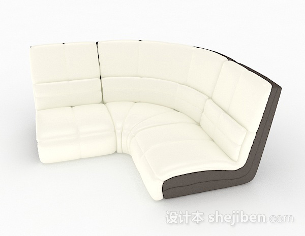 现代风格白色多人沙发3d模型下载