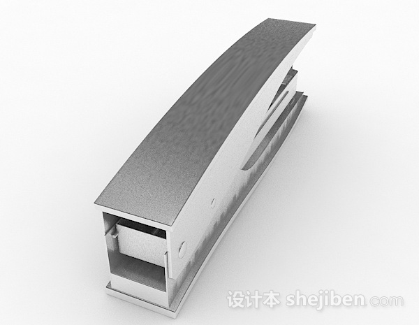 设计本现代白色订书机3d模型下载