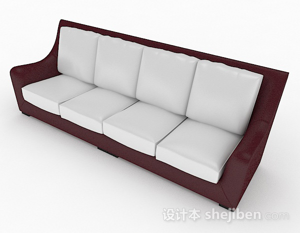 免费简约多人沙发3d模型下载