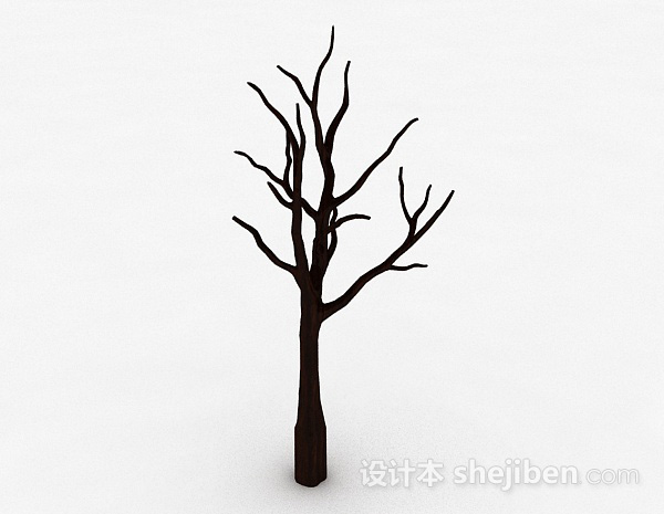 现代风格棕色树枝状家居摆件品3d模型下载