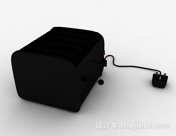 设计本黑色面包机3d模型下载