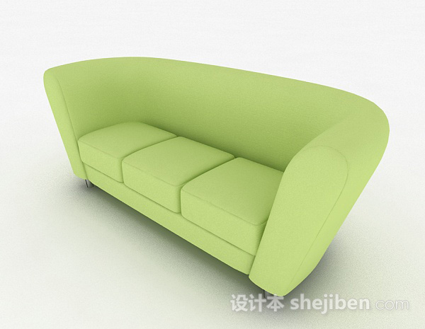 绿色简约多人沙发