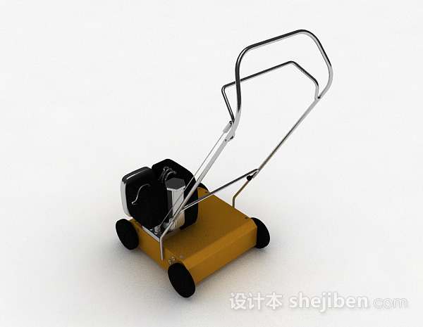 设计本现代风暖黄色割草机3d模型下载