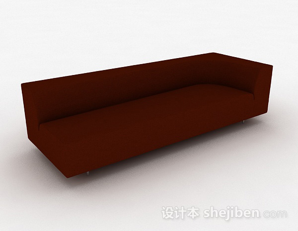 免费红色多人沙发3d模型下载