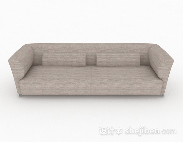 现代风格棕色双人沙发3d模型下载