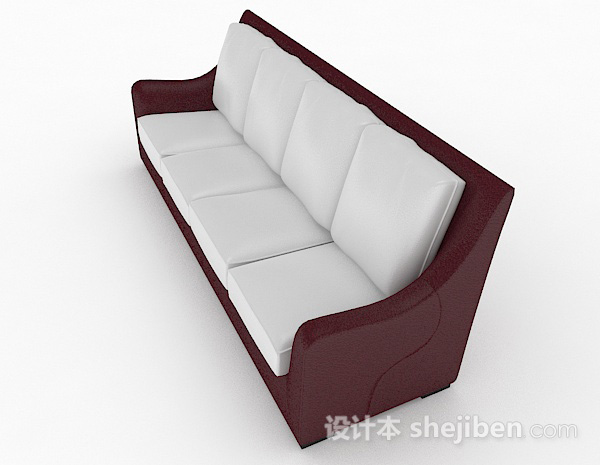 设计本简约多人沙发3d模型下载