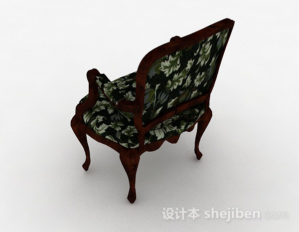 设计本新中式花纹家居椅子3d模型下载