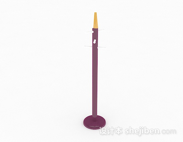 现代风紫色衣架3d模型下载