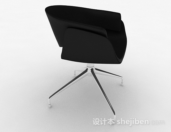设计本现代时尚黑色家居椅3d模型下载