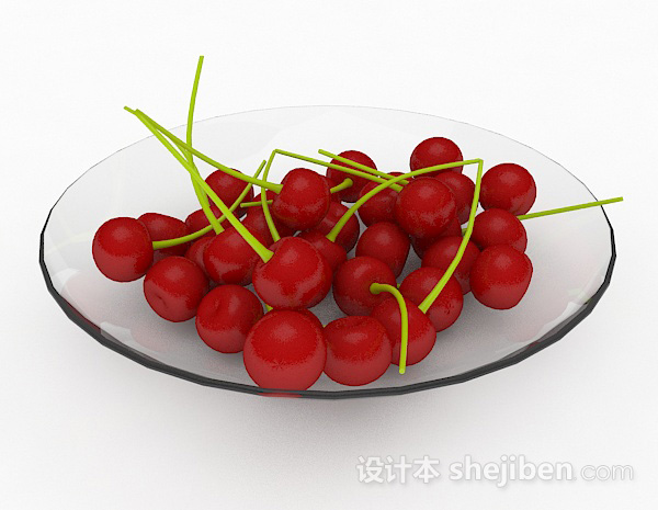 红色樱桃3d模型下载