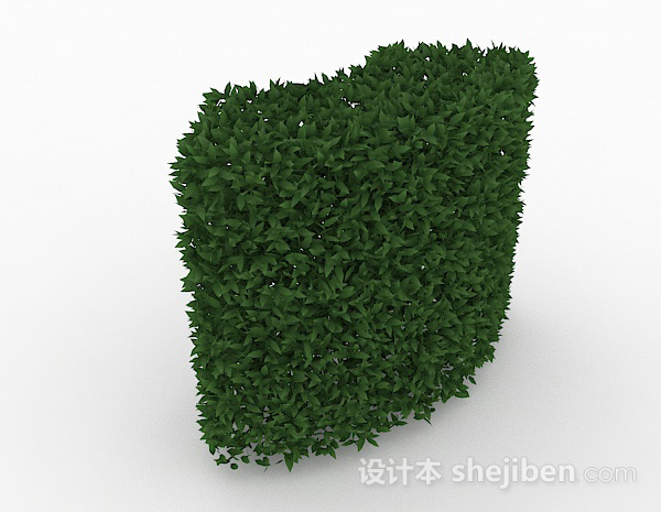 设计本披针形树叶灌木林3d模型下载