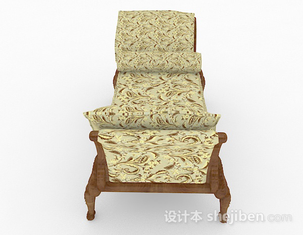 设计本田园风格家居沙发凳3d模型下载