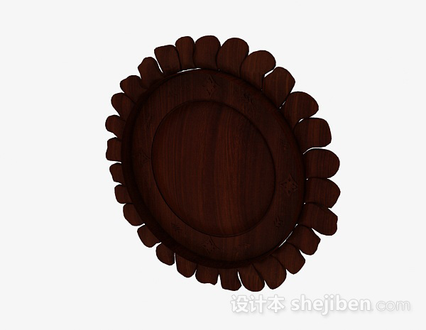 现代风格棕色向日葵造型木质摆件3d模型下载