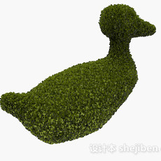 鸭子造型公园植卉3d模型下载