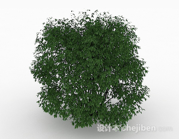 设计本绿色小叶子观景树3d模型下载