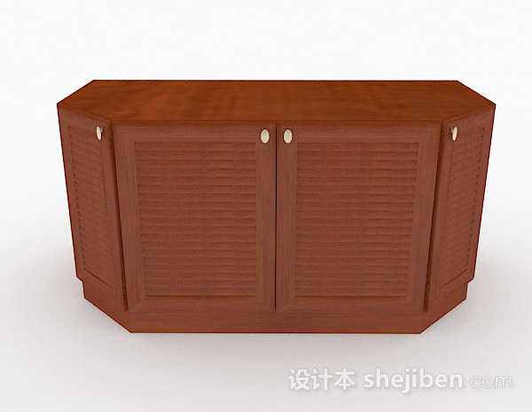 现代风格木质家居床头柜3d模型下载