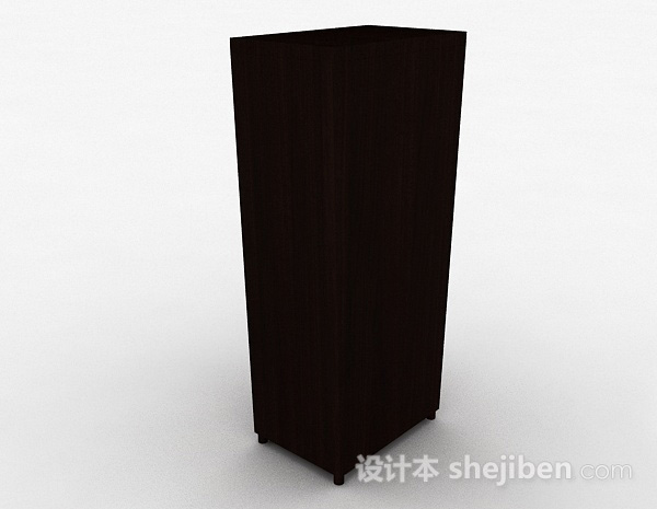 设计本棕色木质简约柜子3d模型下载