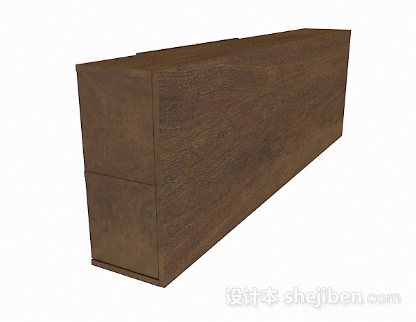 设计本木质棕色家居柜子3d模型下载
