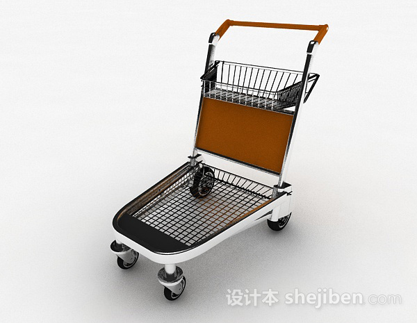 现代风格行李搬运车3d模型下载