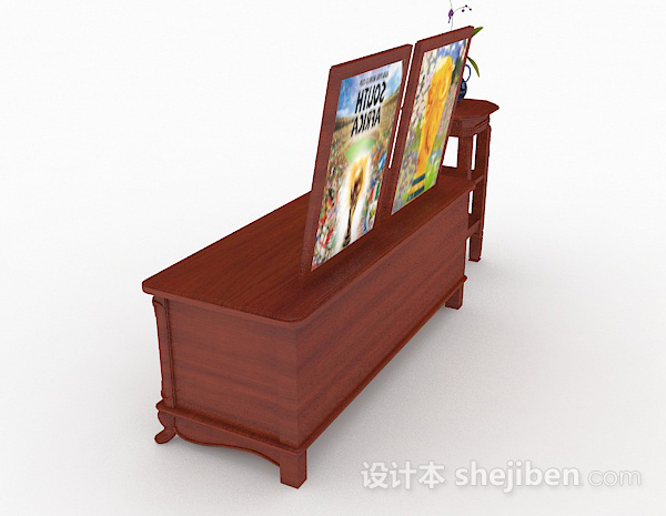 设计本木质家居厅柜3d模型下载