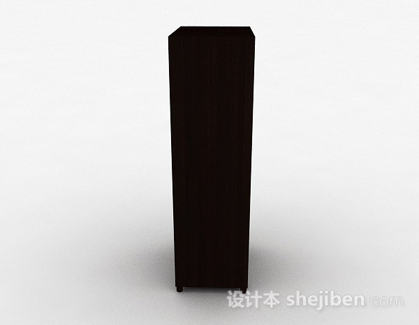 免费棕色木质简约柜子3d模型下载