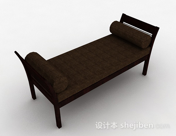 棕色沙发躺椅3d模型下载