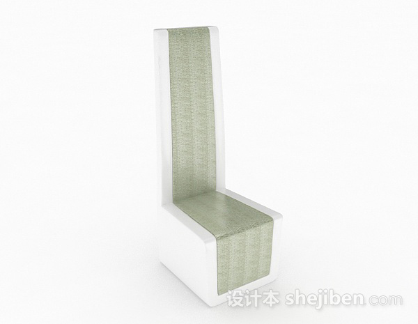 绿白色休闲椅子3d模型下载