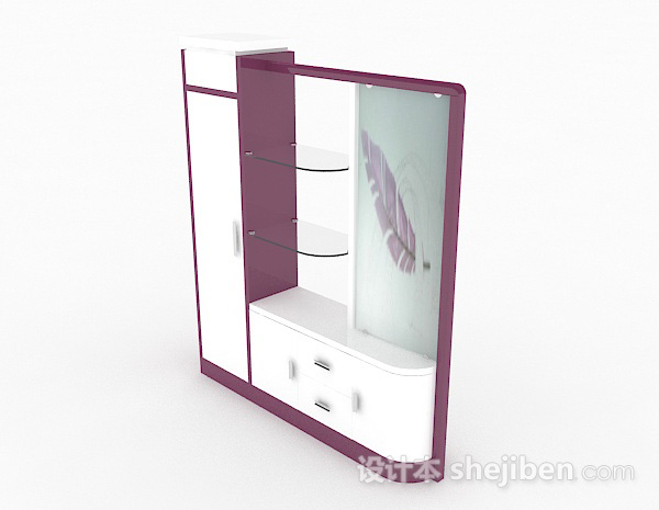 现代风格简约家居展示柜3d模型下载