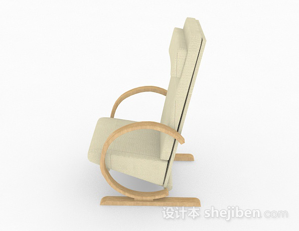 设计本浅棕色休闲椅3d模型下载