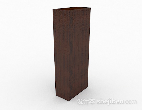 设计本棕色木质家居柜子3d模型下载