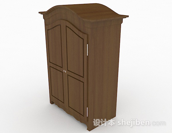 现代风格家居木质衣柜3d模型下载