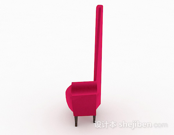 设计本个性创意玫红色单人沙发3d模型下载