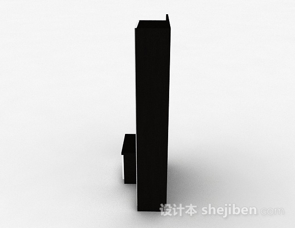 设计本黑白双色卧室衣柜3d模型下载