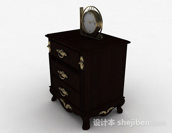 中式风格中式风格家居床头柜3d模型下载