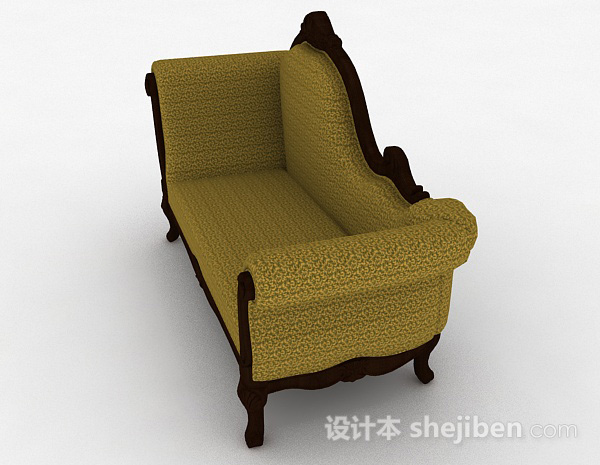免费欧式单人沙发3d模型下载