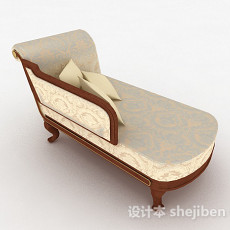 黄色沙发躺椅3d模型下载