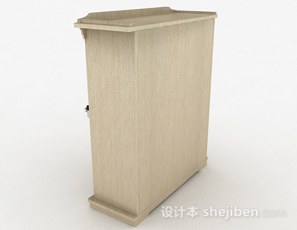 设计本欧式浅棕色衣柜3d模型下载